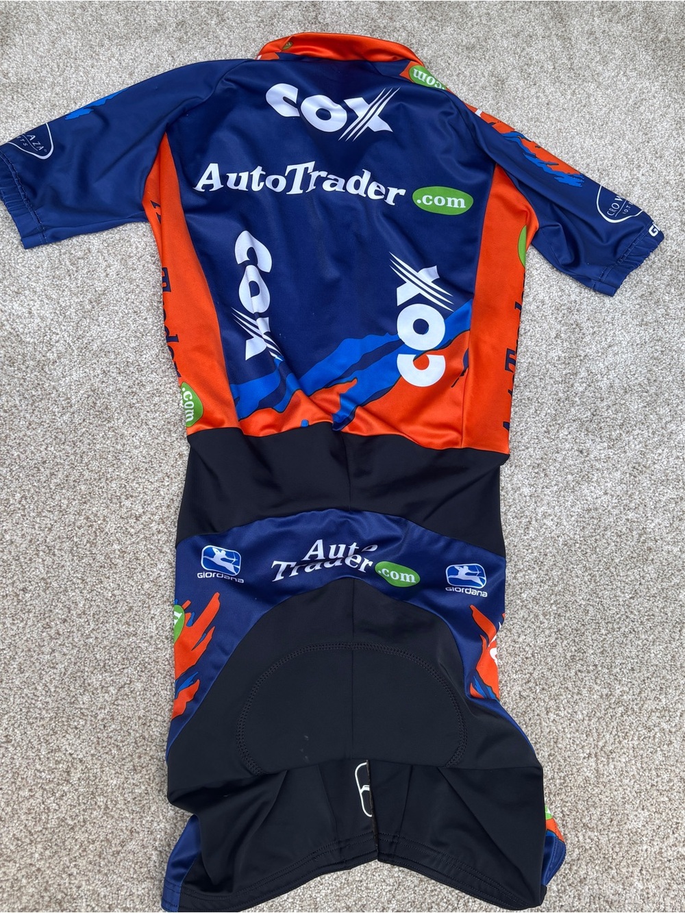 Giordana Cycling Skinsuit Men's SMALL Multicolor Chamois Auto Trader Sponsors